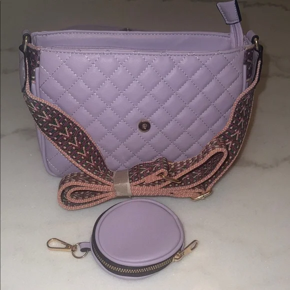 Lavender Quilted Women's Bag - Picture 7 of 11